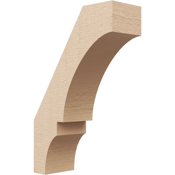 Ekena Millwork 3-inch W x 8-inch D x 12-inch H Balboa Rough Cedar Woodgrain TimberThane Knee Brace, Primed BRCUR03X08X12BOARCPR - main
